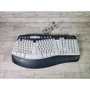 Microsoft Natural Multimedia Keyboard Ergonomic 1.0A Model RT9470 Wired Ps2